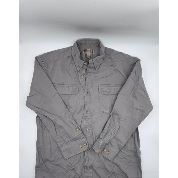 Duluth Trading Mens Canvas Button Down Collared Shirt Large - Picture 3 of 3